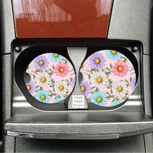 Pink Daisy’s Car Coasters | Car Accessories | Car Coaster